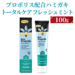 プロポリス配合ハミガキ トータルケア フレッシュミント 100g ペーストタイプ コンビタ プロポリス 入り <strong>歯磨き粉</strong> 天然由来成分 低刺激 プロポリス含有 ギフト プレゼント <strong>子供</strong>用 成人用 におい 臭い 匂い 口臭 歯みがき粉 はみがきこ ハミガキ粉 爽快 フレッシュ スッキリ