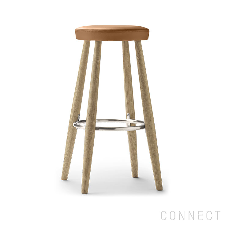 CARL HANSEN & SON（カール・ハンセン＆サン） CH56 / オーク材・ソープ仕上げ / ゴールデンブラウンレザー（Loke 7050） / バースツール（High）