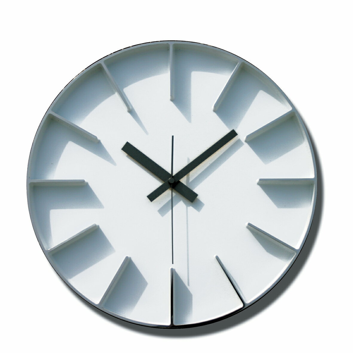 LEMNOS(レムノス)/Edge clock L ホワイト 掛け時計