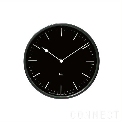 LEMNOS(レムノス)Riki Steel Clock(リキスティールクロック) 電波時計 / 掛け時計　棒指標 ブラック