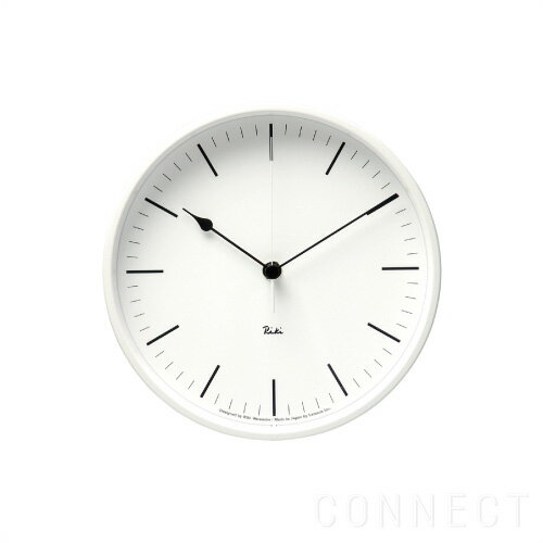 LEMNOS(レムノス)/Riki Steel Clock(リキスティールクロック) 電波時計 / 掛け時計　棒指標 ホワイト