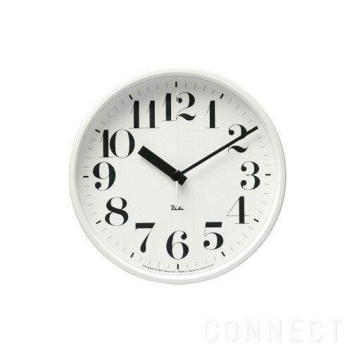 LEMNOS(レムノス)/Riki Steel Clock(リキスティールクロック) 電波時計 掛け時計 太字 ホワイト