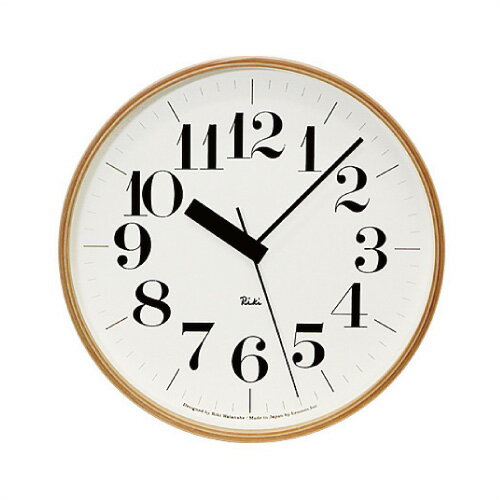 LEMNOS ( レムノス ) / Riki clock ( リキクロック)電波時計 太字 L （φ305mm）渡辺カ デザイン 時計 壁掛け 掛け時計 掛時計 【 送料無料 】