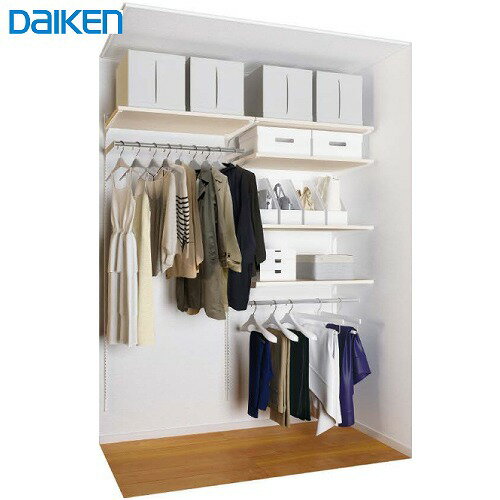 【最大3万円クーポン配布中】収納 内部ユニット FiTIO フィティオ 背面棚柱タイプ クローゼット I型プラン4 D450 DAIKEN 大建 [fitio3] ネオホワイト メーカー直送