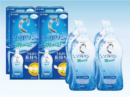 ロートCキューブ ソフトワン モイストa 500ml×4本【代引き手数料無料】