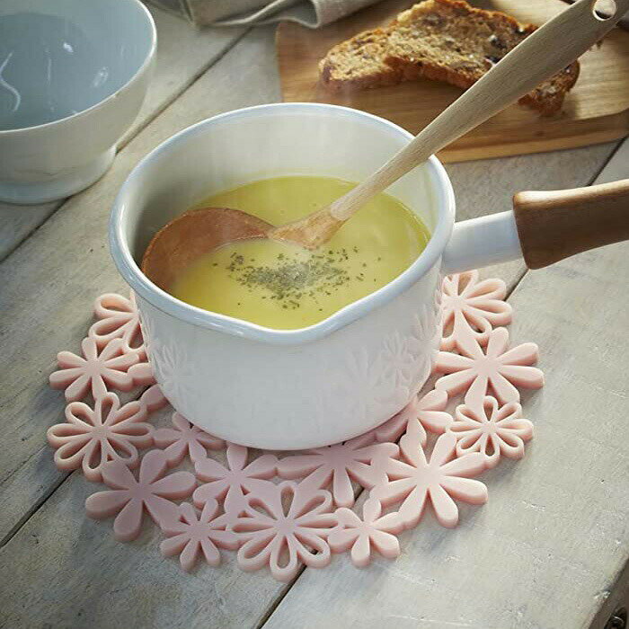 【メール便 送料無料】trivet Flower トリベット フラワー　鍋敷き　ピンク　n…...:cooking-clocca:10000767