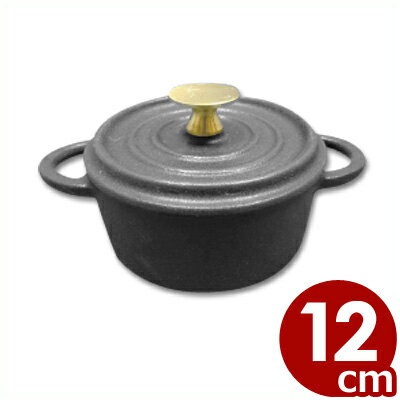 IKENAGA　ココット鍋　12cm　黒　ホーロー加工...:cookwares:10019488