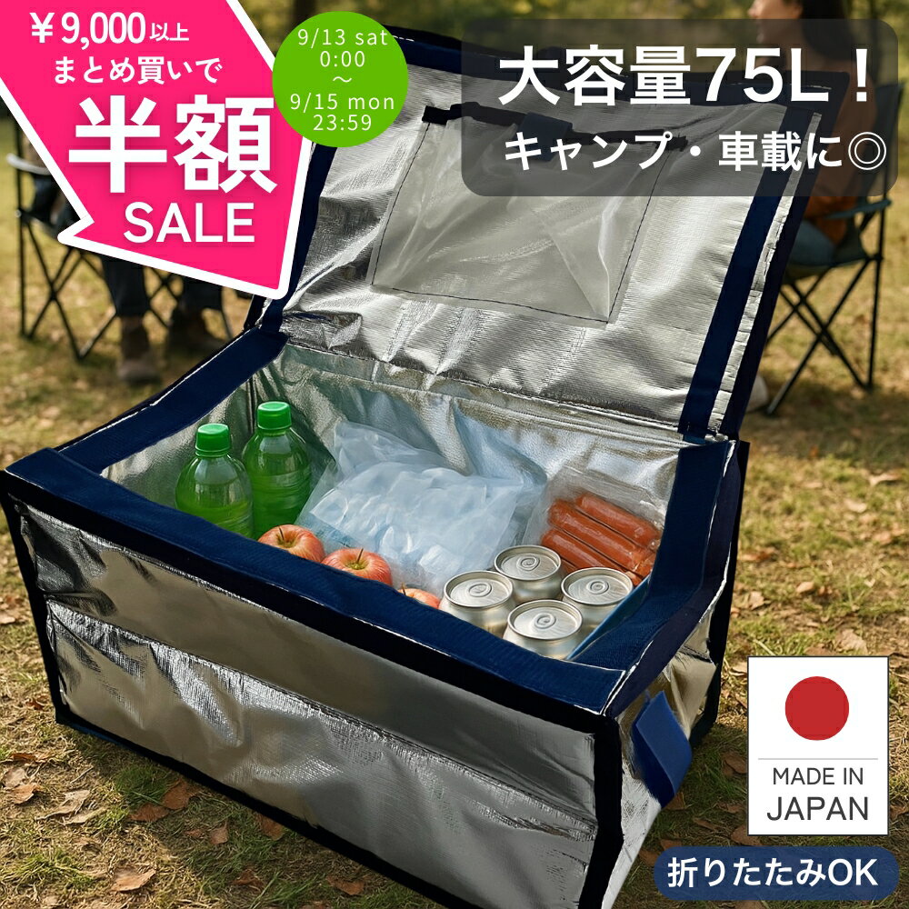 ＼13日～半額SALE！／ 保冷ボックス 大容量 75L 【楽天1位！ 高評価★4.68】 軽量 高保冷力 業務用 CGBOX75L+N 内袋 アルミ断熱 食品 飲料 保冷 アウトドア キャンプ イベント 大型 コンテナ用 保冷バッグ 保冷バック 車載 丈夫 頑丈 保冷剤 防災 サンヨウキ 日本製