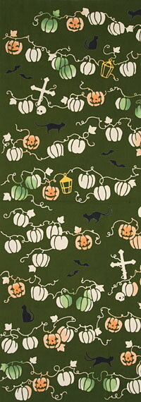 気音間注ぎ染め手ぬぐいJack-o'-Lantern（ジャック・オ・ランタン）