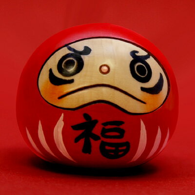 卯三郎こけし　幸福だるま　赤(Happiness Daruma doll Red)