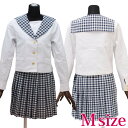 私立学園のセーラー服(中間服) M コスプレ 可愛い 制服 スクール セーラー ブレザー ジャンパースカート 学生服 女子高生 アニメ アイドル ハロウィン イベント 余興 仮装 大人 コスチューム セクシー 衣装