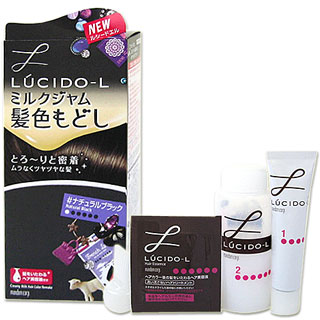 ルシードエル　ミルクジャムヘアカラー　＃ナチュラルブラック　LUCIDO-L　mandom *とろ〜りと密着☆ムラなくツヤツヤな髪