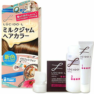 ルシードエル　ミルクジャムヘアカラー　＃カフェシフォン　LUCIDO-L　mandom *とろ〜りと広がりツヤツヤな髪