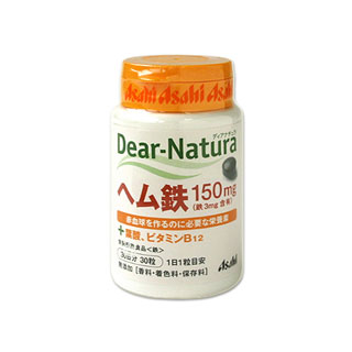 アサヒフードアンドヘルスケア　ディアナチュラ　ヘム鉄　with　サポートビタミン2種　30日分30粒　Asahi　Dear-Natura *