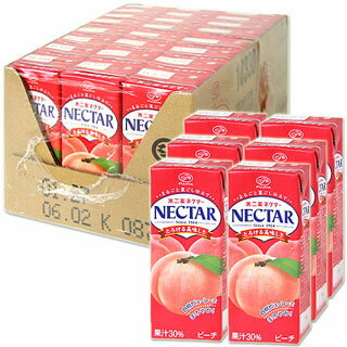 ●送料無料！　不二家ネクター　ピーチ　200ml×24本入り（紙パックケース販売/1本当たり106円）　NECTAR　FUJIYA *