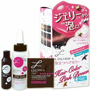 ルシードエル　泡立つヘアカラー　＃シャボンピンク（ピンクブラウン）　LUCIDO-L　mandom *密着ジェリーから濃密泡に変身！