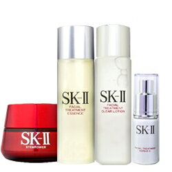 マックスファクター　SK-II SK2 ベーシック　4点セット　（エッセンス 215mL ＋ シグネチャー 80g ＋ クリアローション 215mL ＋ リペアC 15mL）【msof】0413c