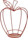 ワイヤーアップル 大 レッド (1コ入り) 【花資材】【花材】【フラワーベース】【フレーム】【りんご】【フラワーアレンジ】【ネイチャーデザインズ】