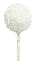 シュガーベリー　12mm　ホワイト (144粒入り) 【花資材】【花材】【ピック】【ブライダル】【フラワーデザイン】【OEM】144粒入りでこの価格！砂糖をまぶしたような可愛いピックです！
