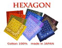 NEW'バンダナの定番「HEXAGON」【綿100％・日本製】