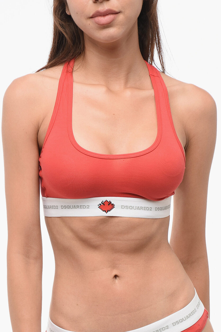 ディースクエアード DSQUARED2 アンダーウェア レディース Underwear SOLID COLOR SPORT BRA WITH CONTRASTING BAND D8RG24470 ISA01 620 関税 送料無料 ラッピング無料 dk