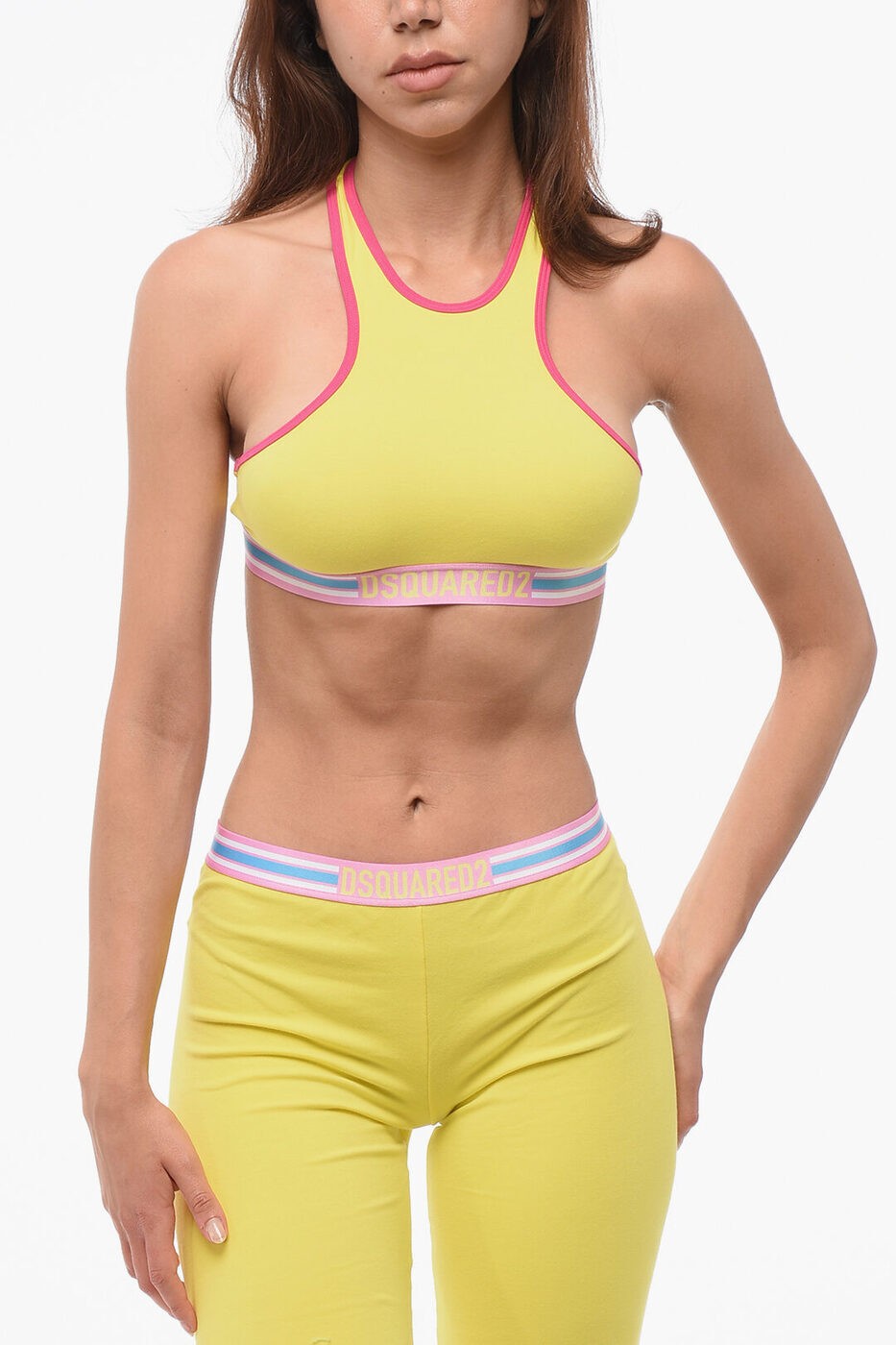 ディースクエアード DSQUARED2 アンダーウェア レディース Underwear COTTON SPORT BRA WITH CONTRASTING TRIMS D8RF14290 ISA01 730 関税 送料無料 ラッピング無料 dk