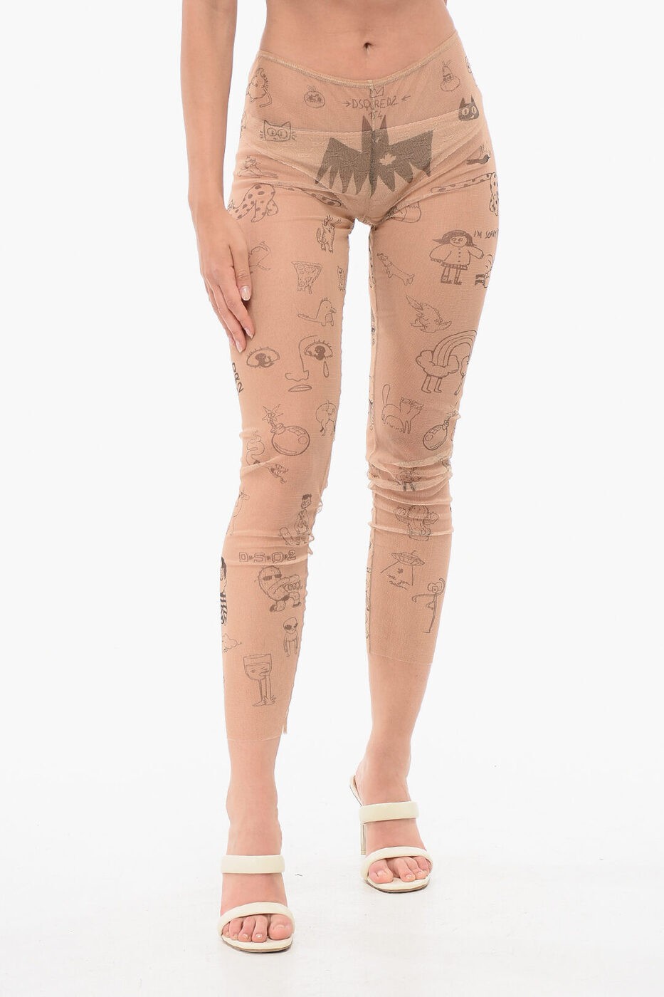 ディースクエアード DSQUARED2 アンダーウェア レディース Underwear TATTOO PATTERNED MESH COLLANT D8N474410 ISA01 278 関税 送料無料 ラッピング無料 dk
