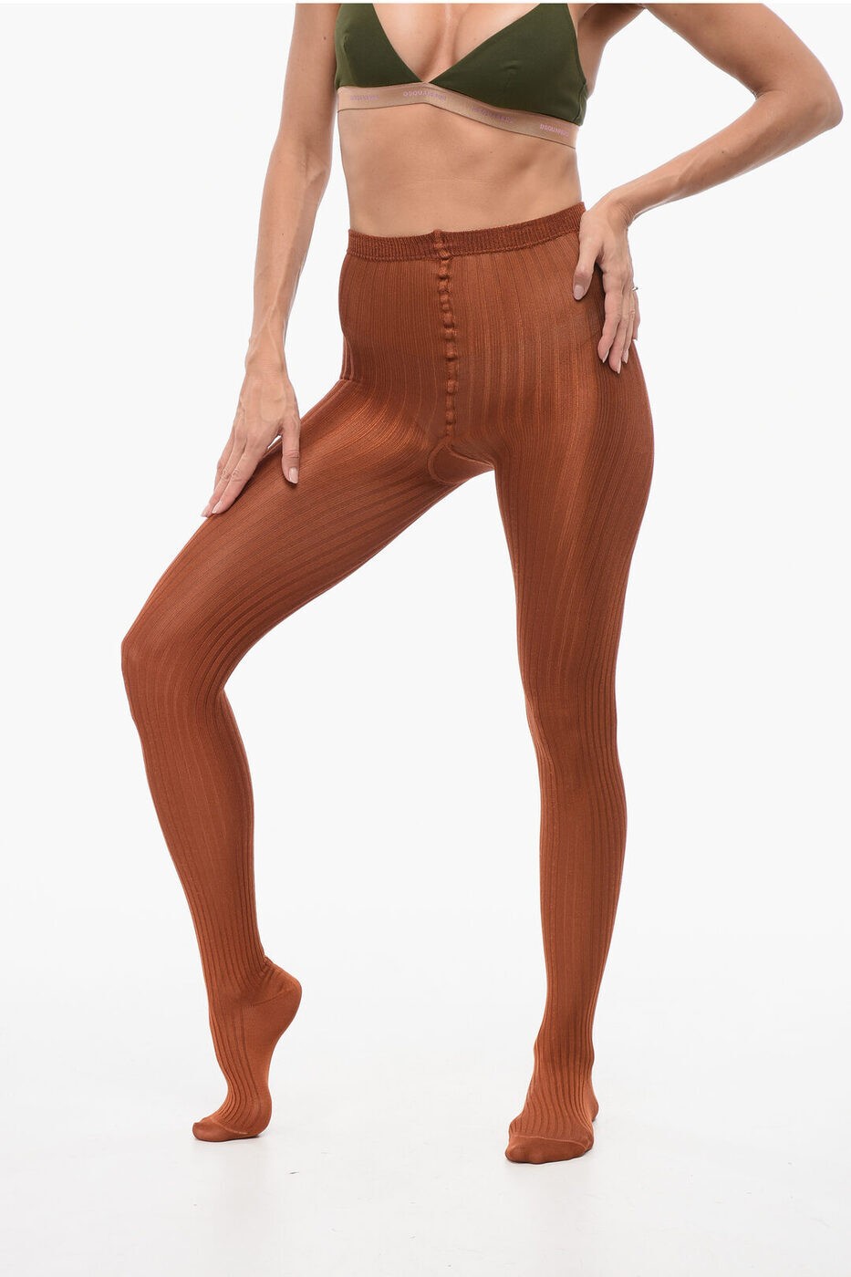 ディースクエアード DSQUARED2 アンダーウェア レディース Underwear SOLID COLOR RIBBED TIGHTS DFV202340 ISA01 221 関税 送料無料 ラッピング無料 2020SS dk