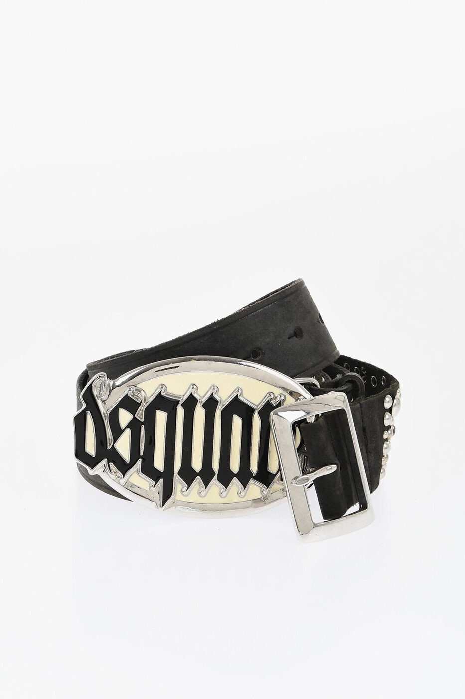ディースクエアード DSQUARED2 ベルト レディース Belts STUDDED LEATHER BELT WITH DOUBLE BUCKLE 40MM BEW0402 12900001 M802 関税 送料無料 ラッピング無料 dk