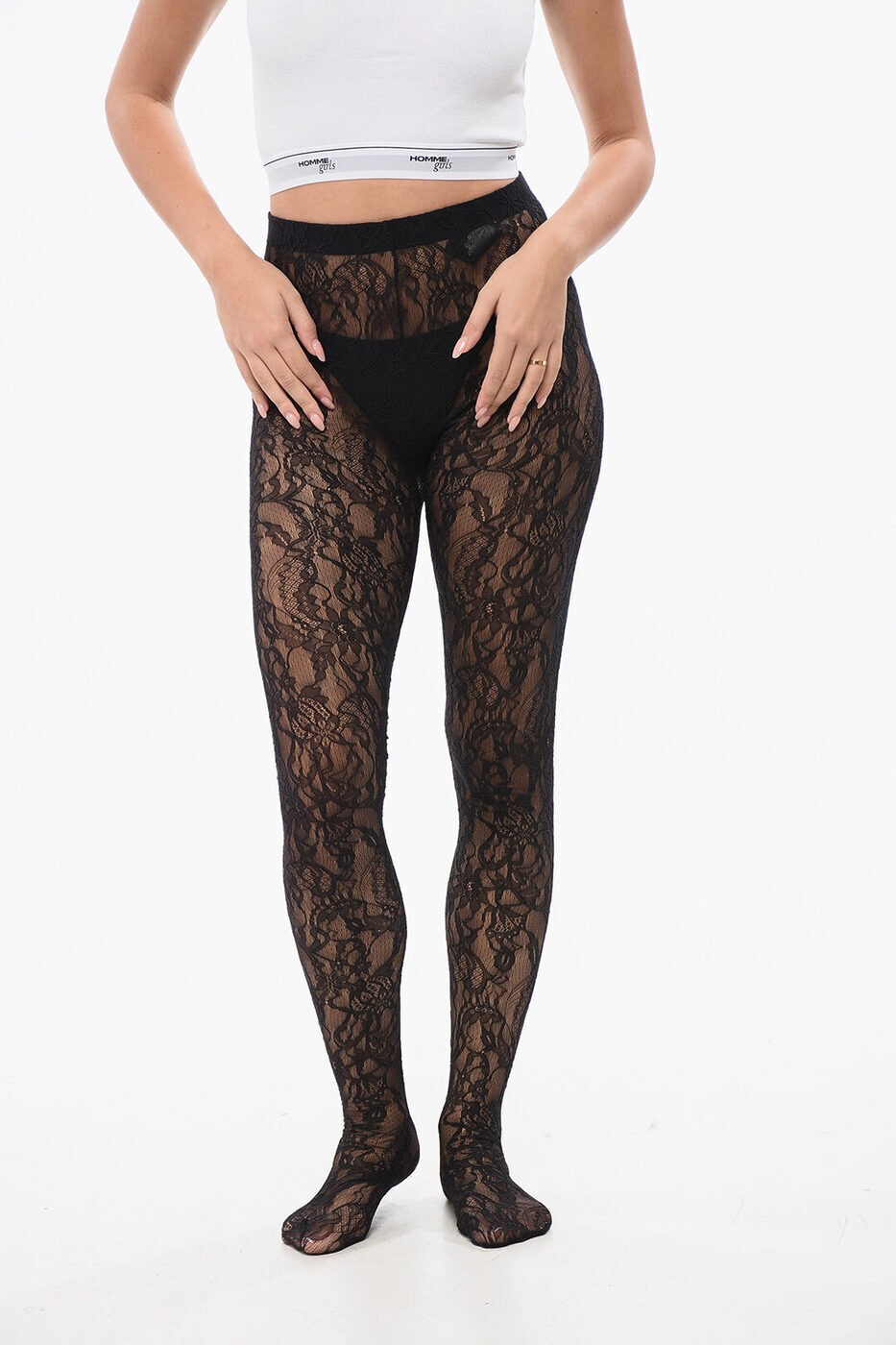 WARDROBE アンダーウェア レディース Underwear SOLID COLOR LACE TIGHT W2098R14 BLK 関税 送料無料 ラッピング無料 2020AW dk