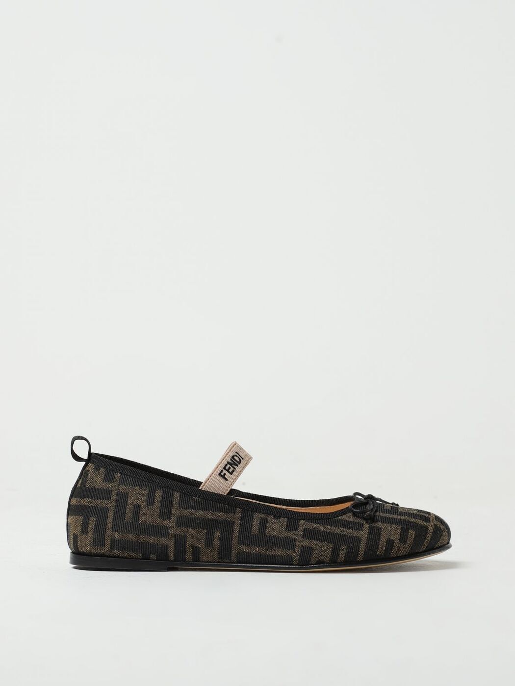 FENDI FENDI バレエシューズ シューズ ガールズ Ballet flats JFR376AQ75 Tobacco 関税 送料無料 ラッピング無料 2025SS gi