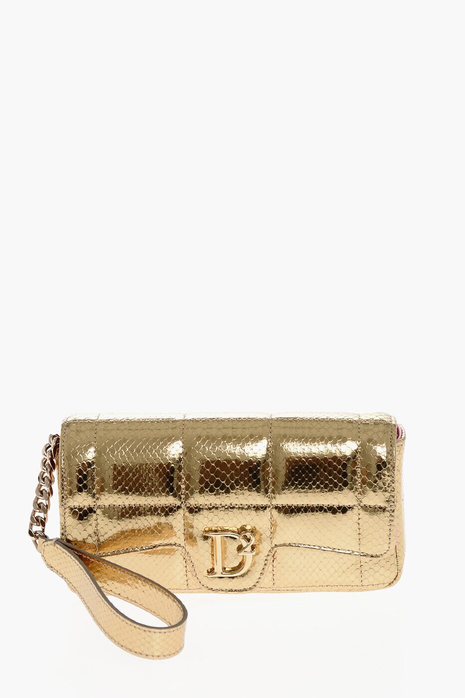ディースクエアード DSQUARED2 クラッチバッグ レディース ゴールド Clutch and wristlets bags CLW0029177053217043 関税 送料無料 ラッピング無料 2025SS dk