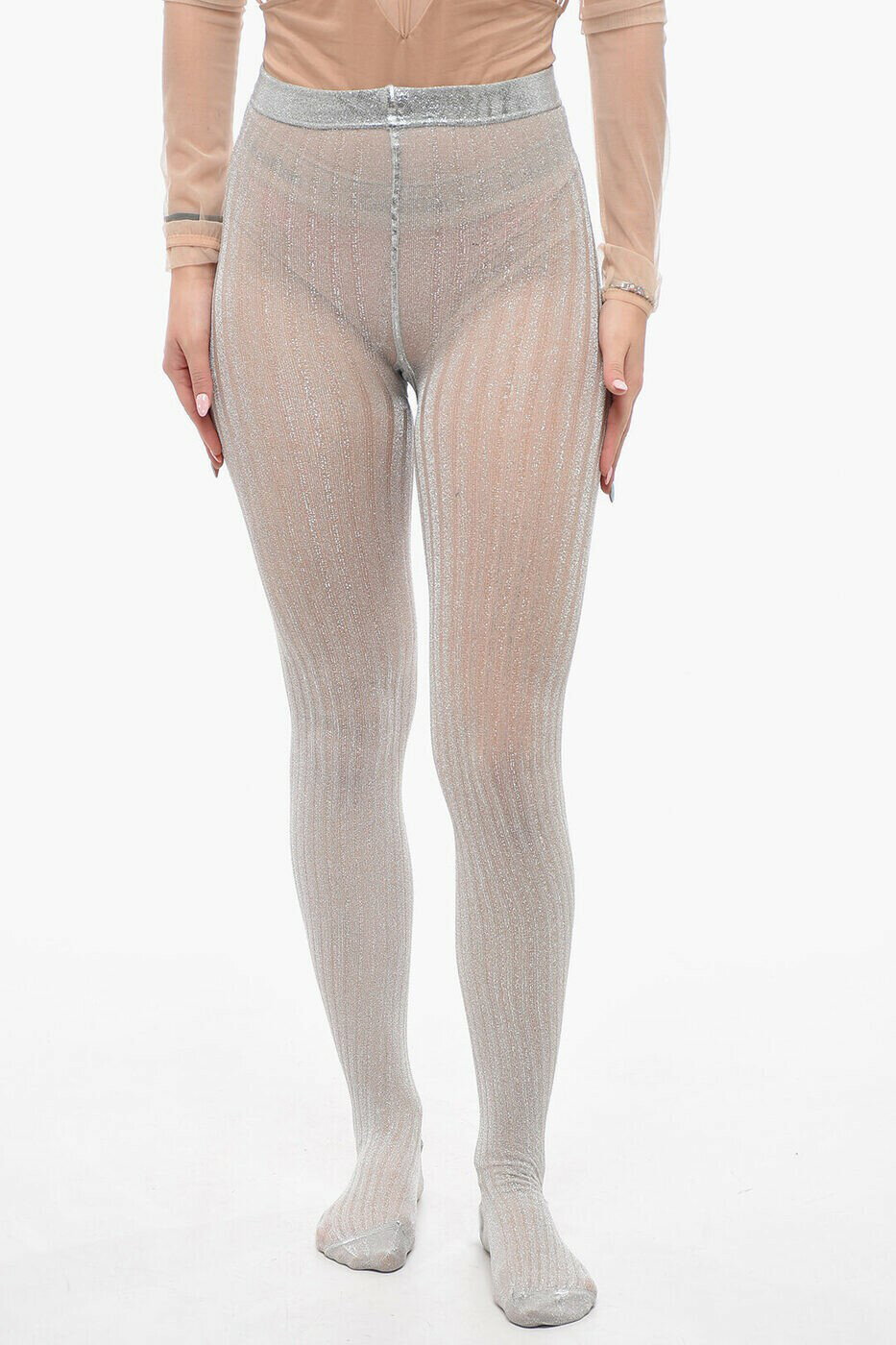 プラダ PRADA 靴下 ソックス レディース シルバー Socks 66509/10AMF0118 関税 送料無料 ラッピング無料 2025SS dk