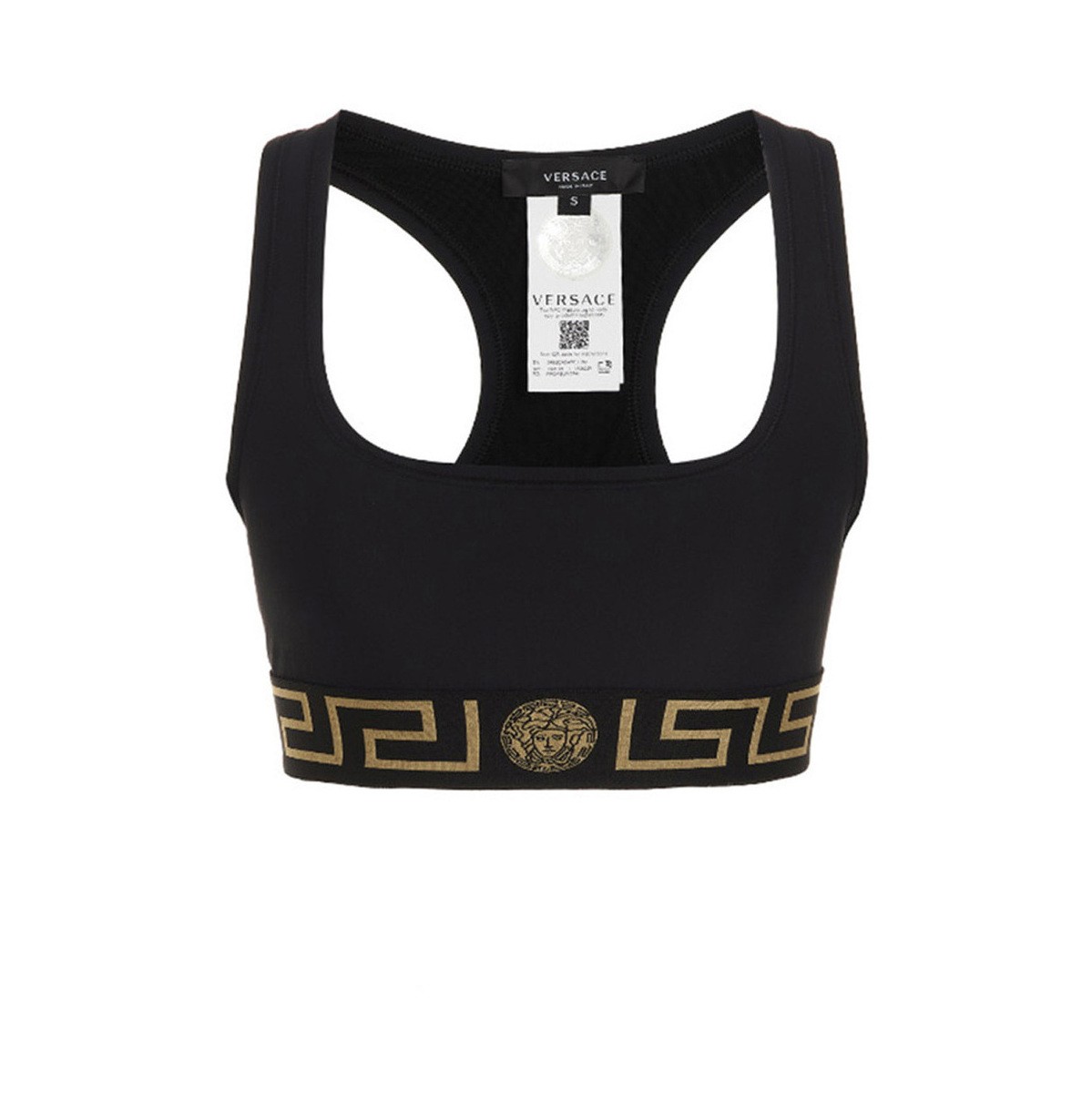 ヴェルサーチ VERSACE アンダーウェア レディース ブラック Underwear 'Medusa' sports top' 10041041A062291B000 Black 関税 送料無料 ラッピング無料 2023SS ju
