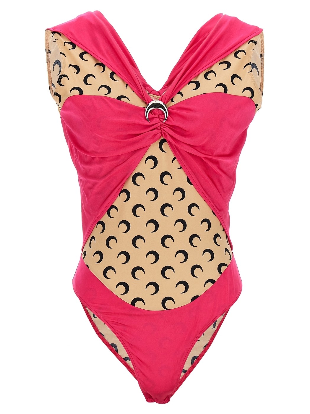 マリーンセル MARINE SERRE アンダーウェア レディース パープル Underwear Logo bodysuit WTO393PK60 Fuchsia 関税 送料無料 ラッピング無料 2024SS ju