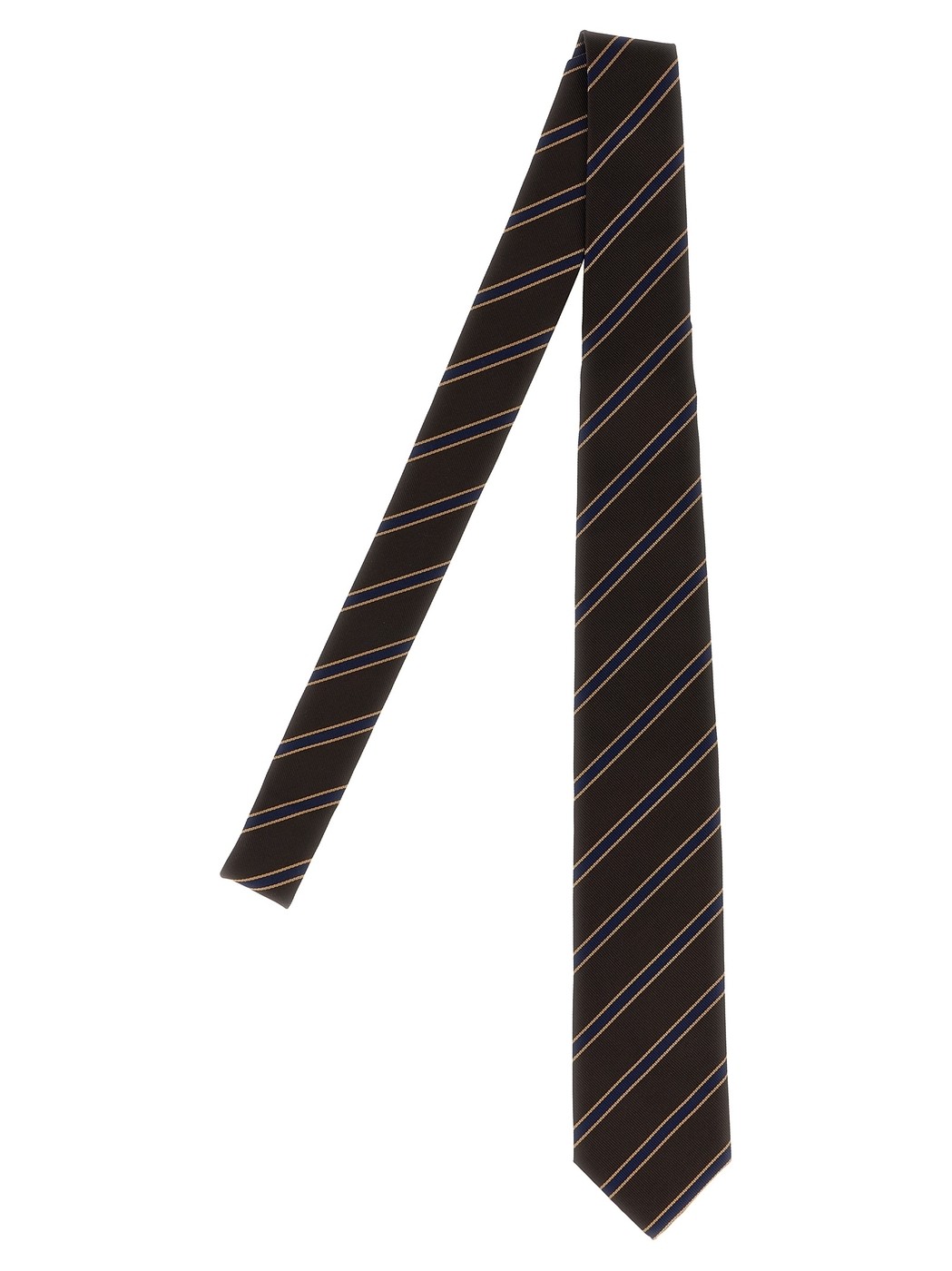 オーラリー AURALEE 蝶ネクタイ タイ ネクタイ メンズ ブラウン Ties and bow ties Striped tie A25AT01SSDARKBROWNSTRIPE Brown 関税 送料無料 ラッピング無料 2025AW ju