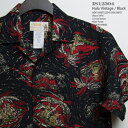 アロハシャツ|イオラニ(IOLANI)|IS-12304 HULA VINTAGE(フラ・ビンテージ)|ブラック|レーヨン100%(Rayon100%)|開襟(オープンカラー)|フルオープン|半袖|アロハタワー(アロハシャツ販売) 10P11Mar16