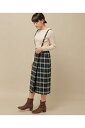 サスペンダー付きIラインスカート