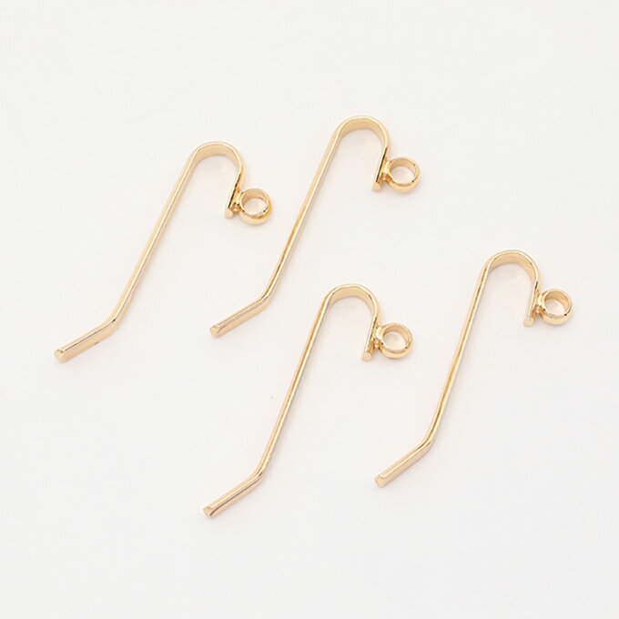 即日発送！<strong>ポニーフック金具</strong> カン付き 差し込み式ヘア金具 ゴールド 32mm（6ヶ）