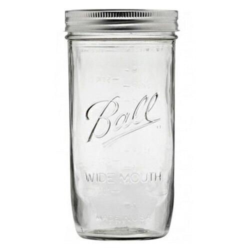 ボールメイソンジャー ワイドマウス 710ml / Ball Mason Jar Pint & Half Wide Mouth 24oz