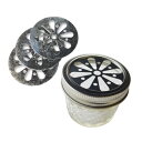 Loew-Cornell デイジーフタ Ballメイソンジャーレギュラーマウス用 4個入 Mason Jar Daisy Lid Inserts for Regular Mouth 4pcs