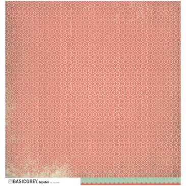 デザインペーパー 両面プリント BasicGrey Paper 12x12 Hipster Hip 1枚入