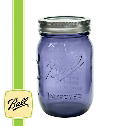 ボールメイソンジャー正規品 レギュラーマウス 480ml パープル / Ball Mason Jar Heritage Collection Purple 16oz