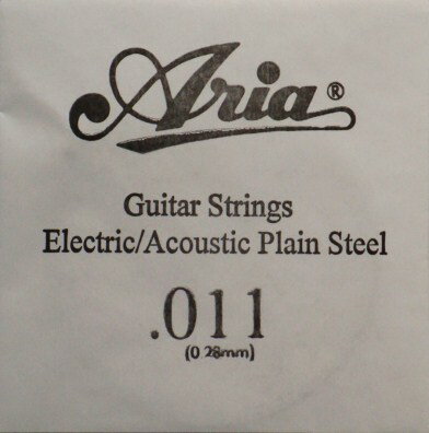 バラ弦　ARIA　011　エクストラライトゲージ1弦(アコースティックギター弦)　　普通郵便発送可