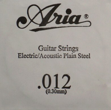 バラ弦　ARIA　012　ライトゲージ1弦(アコースティックギター弦)　　普通郵便発送可　