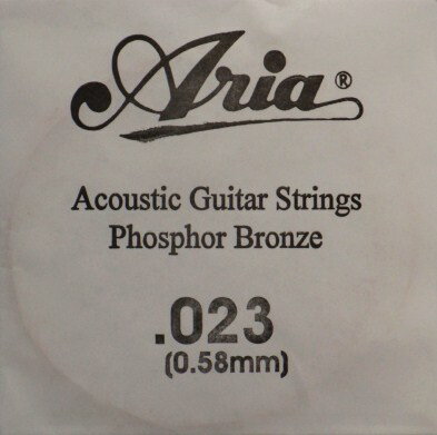 バラ弦　ARIA　023　エクストラライトゲージ3弦　フォスファーブロンズ(アコースティックギター弦)　　普通郵便発送可