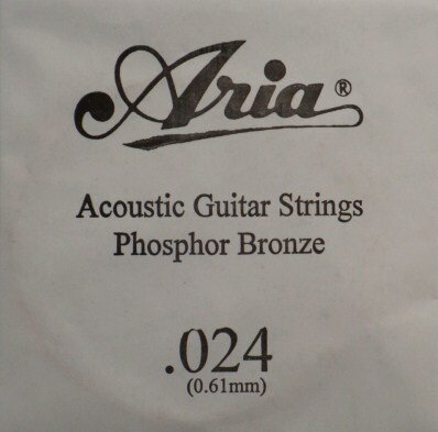 バラ弦　ARIA　024　ライトゲージ3弦　フォスファーブロンズ(アコースティックギター弦)　　普通郵便発送可