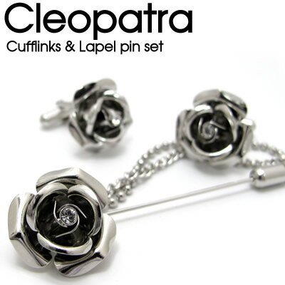 SWAROVSKI CLEOPATRA CUFFLINKS & LAPEL PIN SET クレオパトラカフスボタン　クレオパトラ ラペルピンセット カフス　カフスボタン　カフリンクス