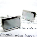 【スーパーSALE期間限定価格】Simple 2500 M.O.P. SHELL CUFFLINKS 白蝶貝カフス 【カ