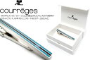 courreges クレージュ BORDER GREEN TIE BAR ボーダーグリーンタイバー【メール便不可】タイバー タイピン タイクリップ【ブランド】